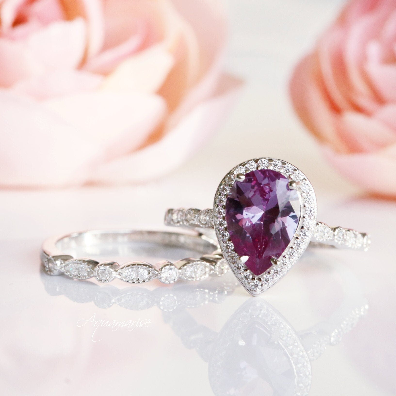 Exquisite Alexandrite Ring in Sterling Silver | Color Changing Gemstone Jewelry for Women | Perfect for Engagement, Anniversary & Special Occasions