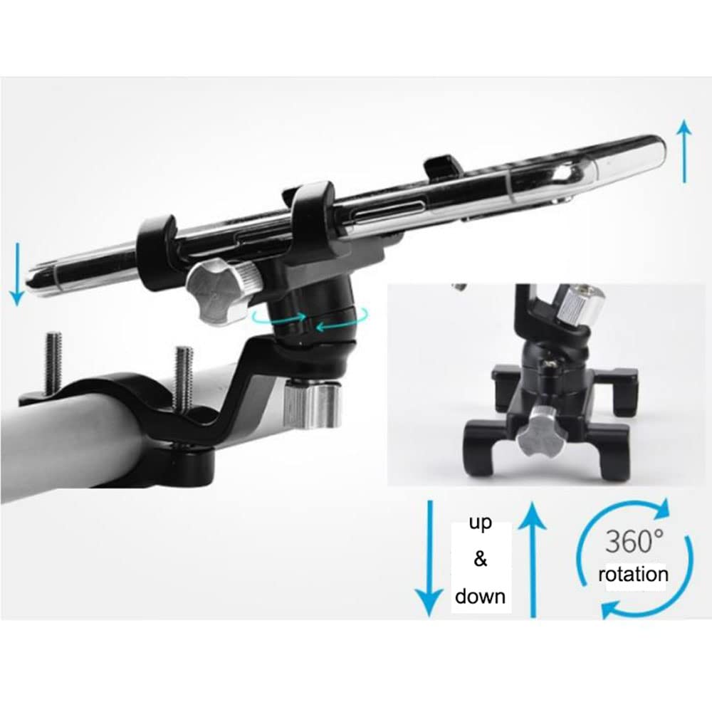 Martian New Aluminum Alloy Bike & Motorcycle Phone Holder - 360° Rotatable Adjustable Smartphone Mount for iPhone Samsung - Secure Handlebar Grip for Cycling, Commuting & Outdoor Adventures