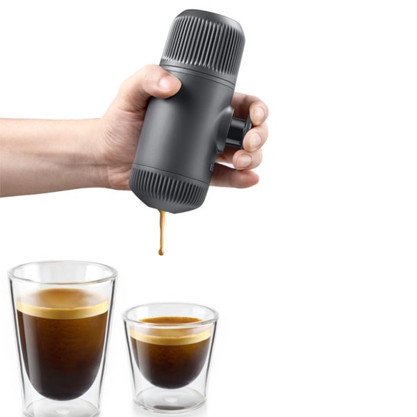 Wacaco NanoPresso NS Portable Espresso Maker Bundle - Compact Handheld Coffee Machine for Travel, Camping & Office Use