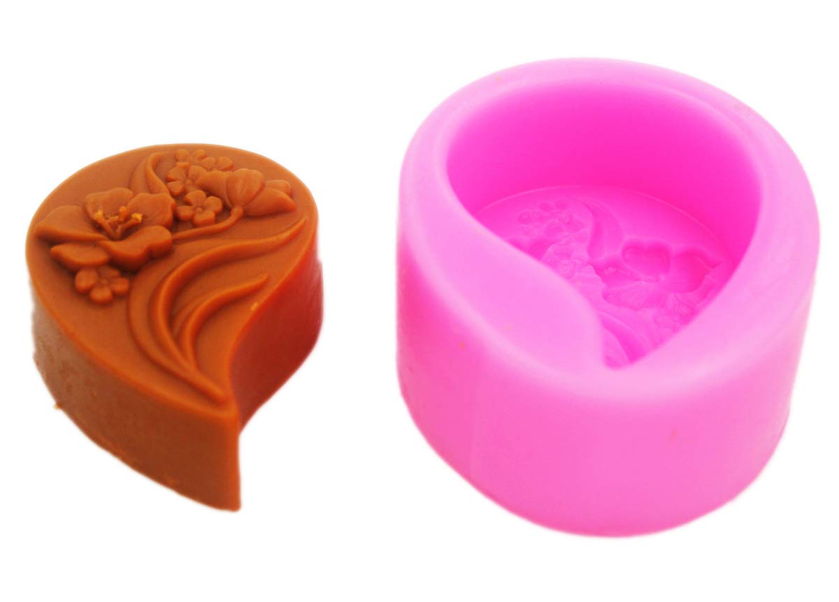 Flower Silicone Soap Molds for DIY Handmade Soap Making - 6 Cavity Craft Molds for Bath Bombs, Candles, Resin Art (Set of 2) - Perfect for Home Spa, Wedding Favors & Gift Making