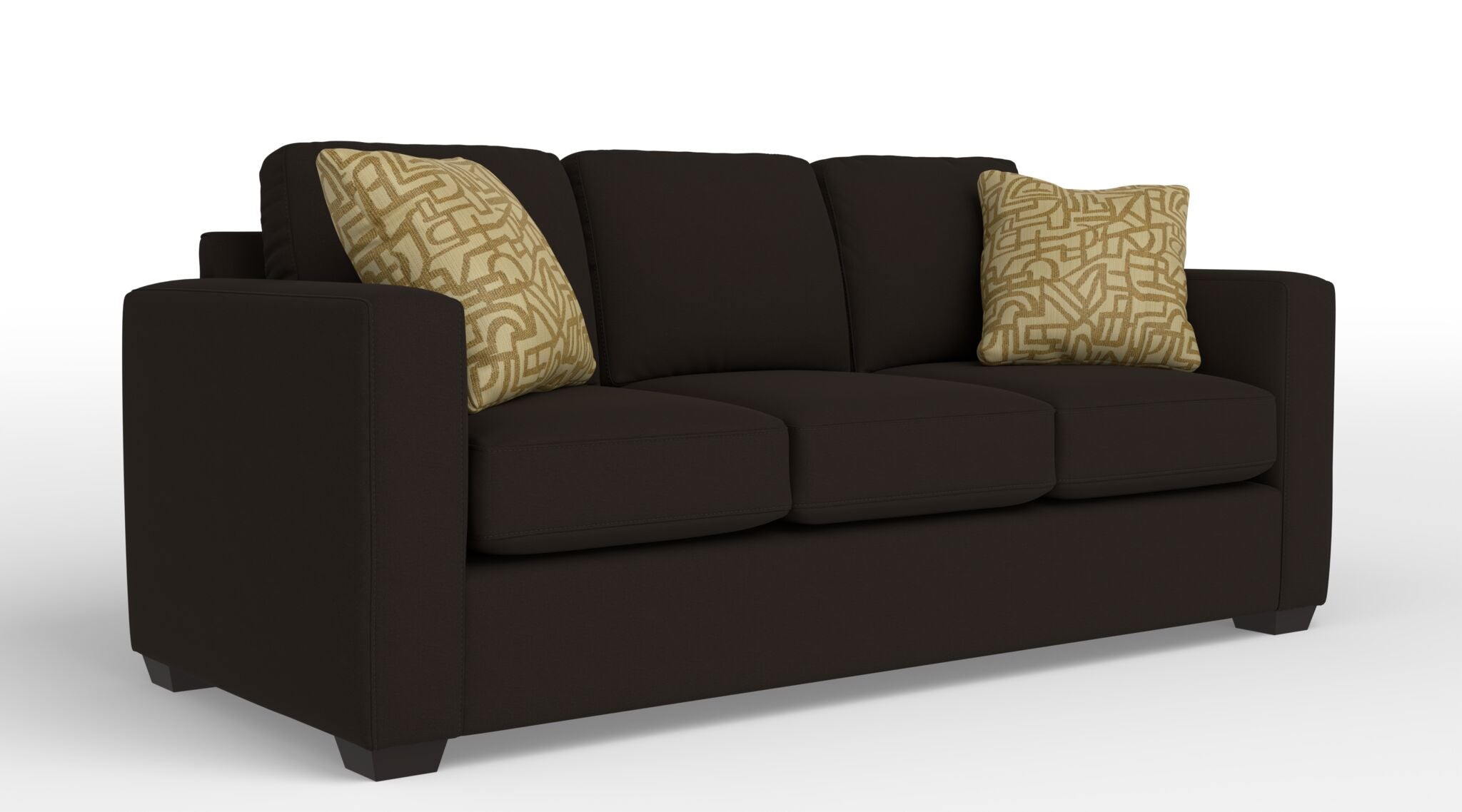 Caleb Queen Sofa Bed with Innerspring Mattress - Lido Brown | Convertible Sleeper Sofa for Small Spaces & Guest Rooms | Comfortable Pull-Out Couch for Living Room & Studio Apartments