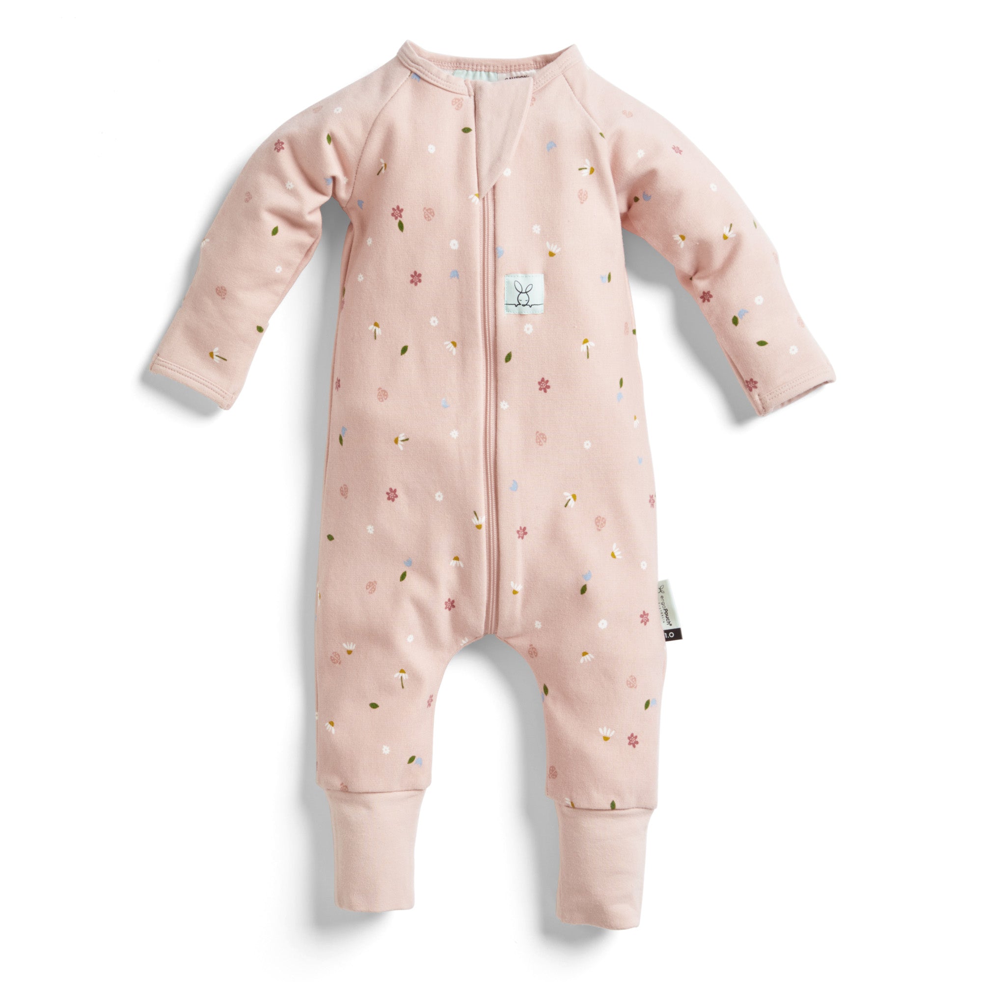ErgoPouch 1.0 TOG Long Sleeve Sleep Zip Bodysuit - Baby Sleepwear with Daisy Print for Cozy Nights & Nap Time