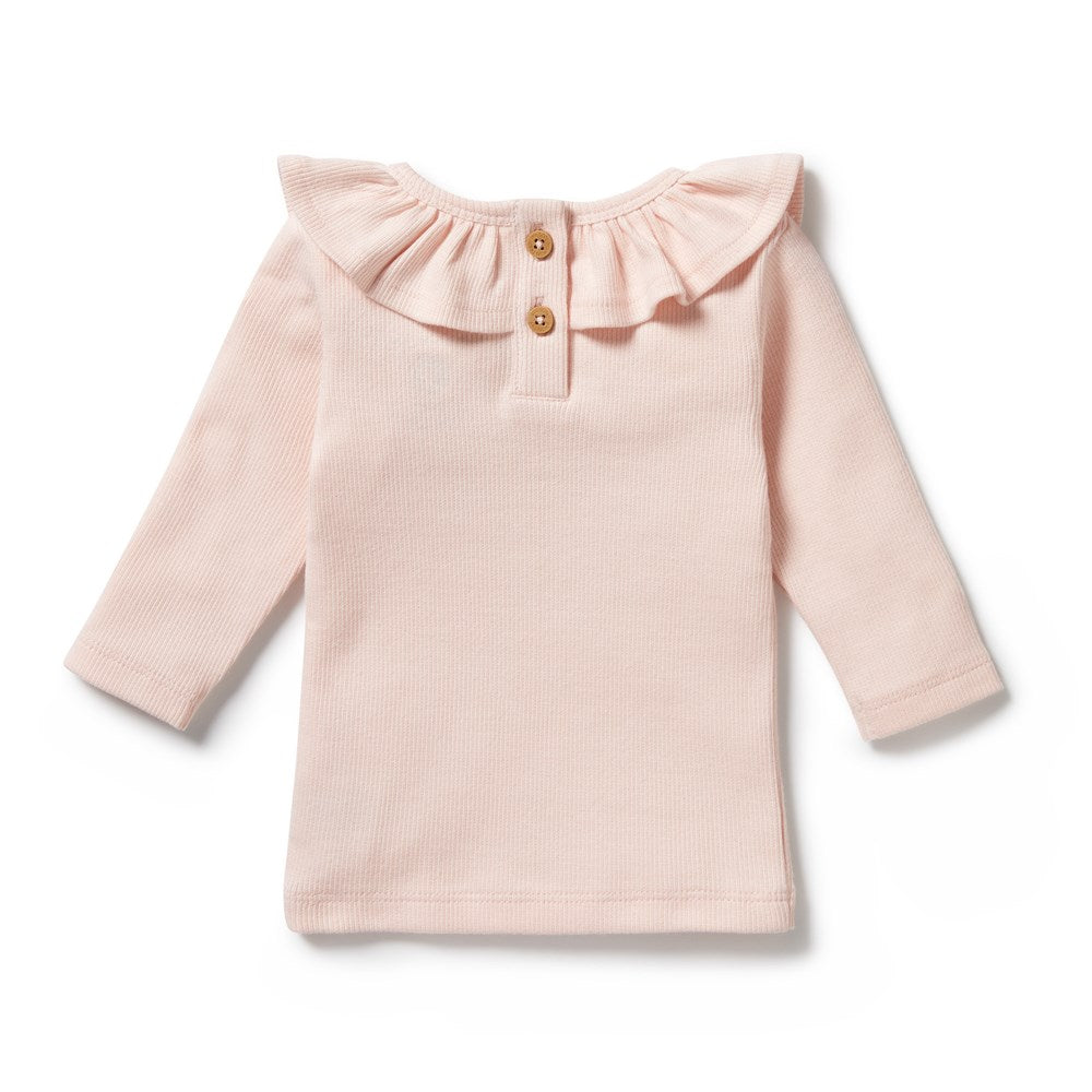Pink Organic Ruffle Blouse for Women - Soft Cotton Boho Chic Shirt - Perfect for Casual Outings, Dates & Summer Vacations