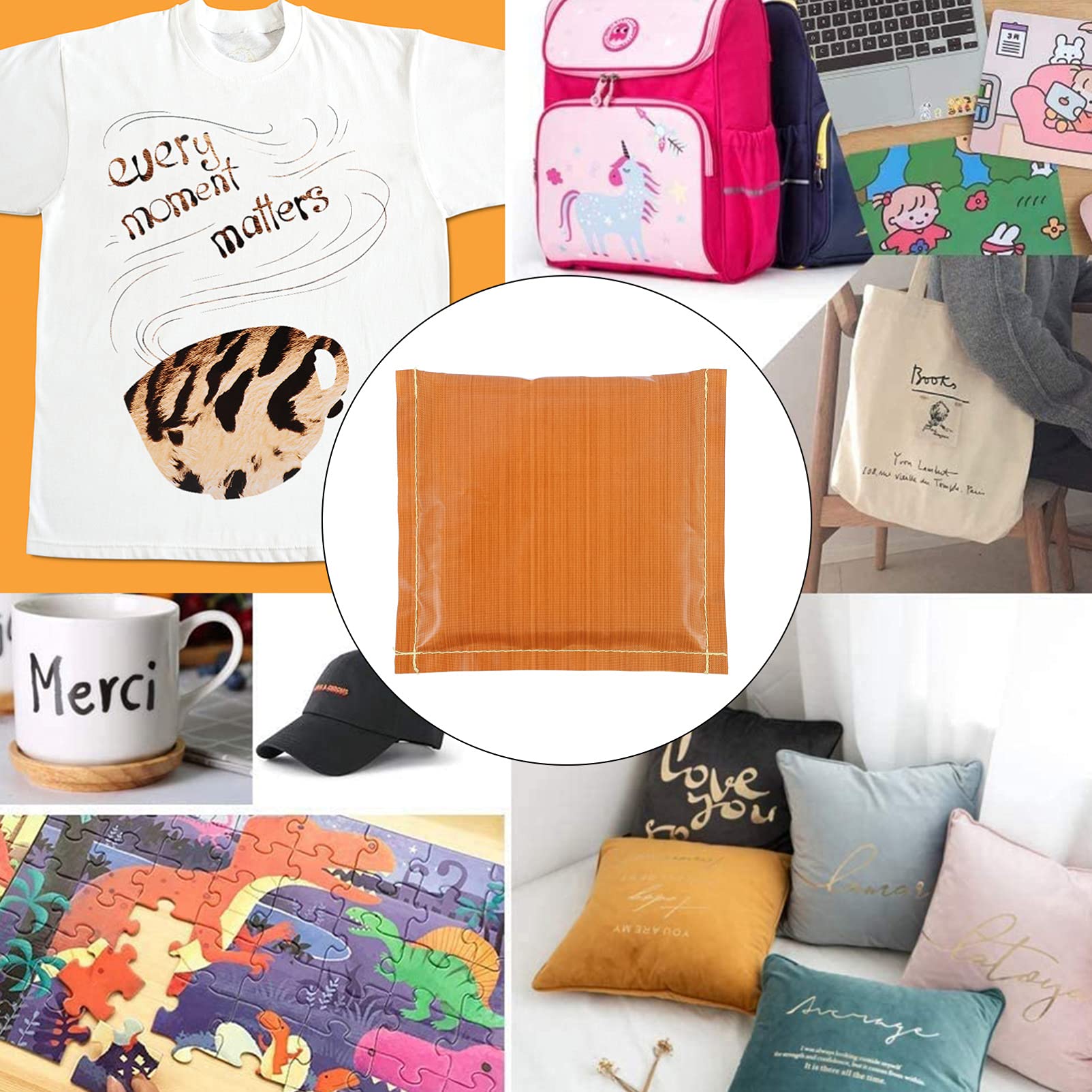 EXCEART Sublimation Heat Transfer Pad - Reusable Hot Pressing Foam Lining for T-Shirts, Mugs & DIY Crafts - Perfect for T-Shirt Printing, Tumblers & Sublimation Projects