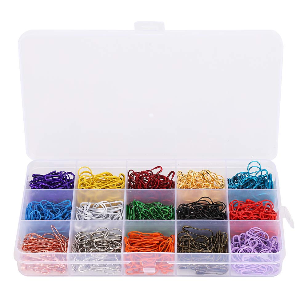 750-Piece Colorful Calabash Shape Safety Pins for Sewing, Quilting & Clothing Repair - Vibrant Assorted Colors for Weavers & DIY Crafts