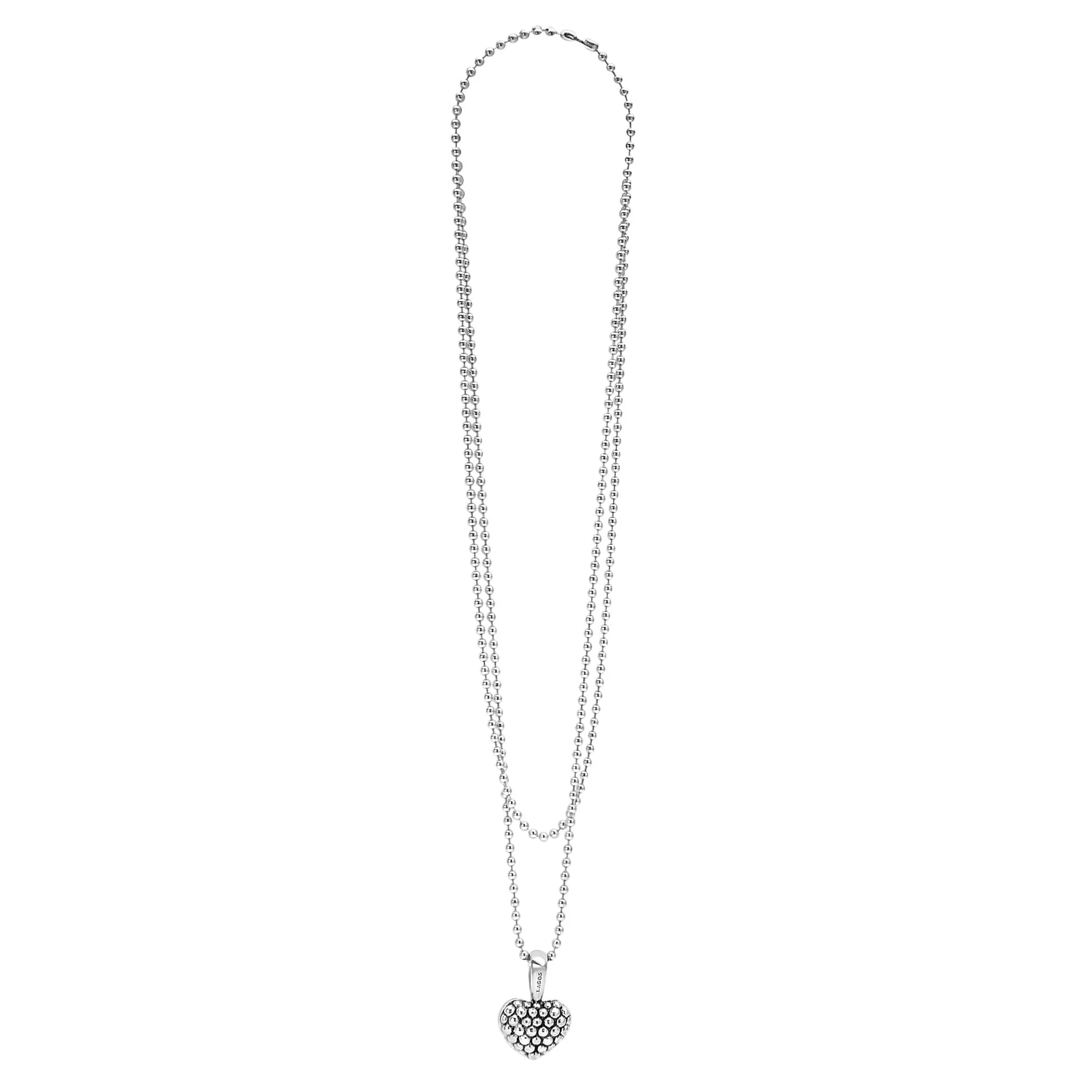 Exquisite Caviar Beaded Heart Pendant Necklace - Elegant 18K Gold Plated Jewelry for Women - Perfect Gift for Valentine's Day, Anniversary & Special Occasions