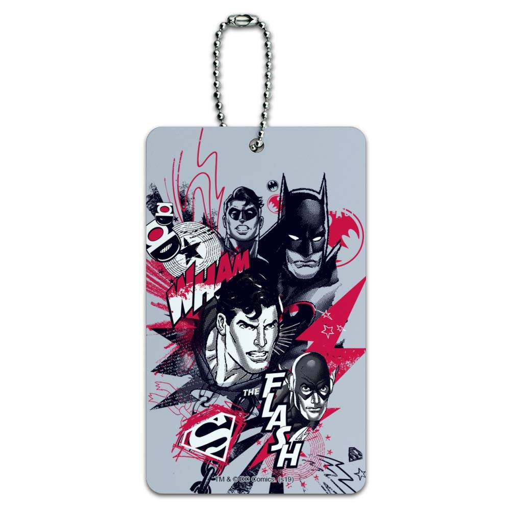 Justice League Superhero Luggage Tags - Batman, Superman, Wonder Woman Character ID Tags for Suitcases & Carry-On Bags | Perfect for Travel, Cosplay & Comic Conventions
