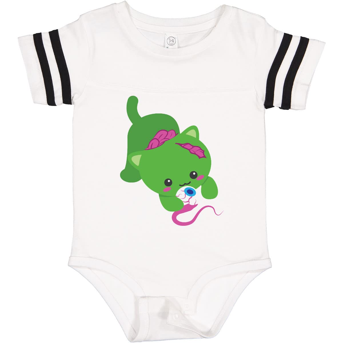 Inktastic Zombie Cat Baby Bodysuit - Cute Halloween Outfit for Infants & Toddlers - Perfect for Halloween Parties, Costume Contests & Spooky Photo Shoots
