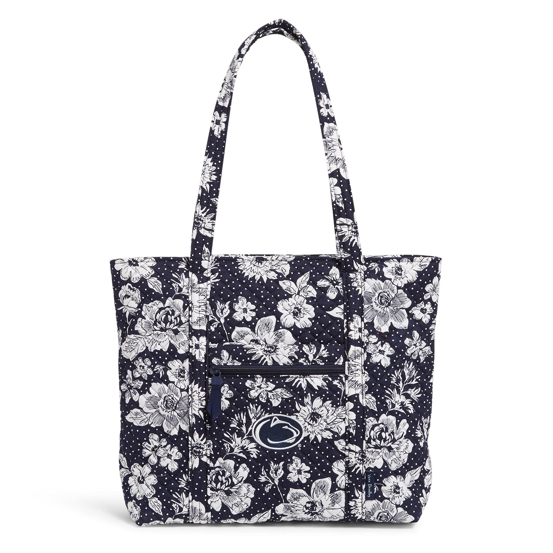 Vera Bradley Women's Cotton Collegiate Vera Tote Bag - Multiple Team Designs | Stylish & Durable School & Work Tote for College Students & Professionals | Perfect for Campus, Office & Travel