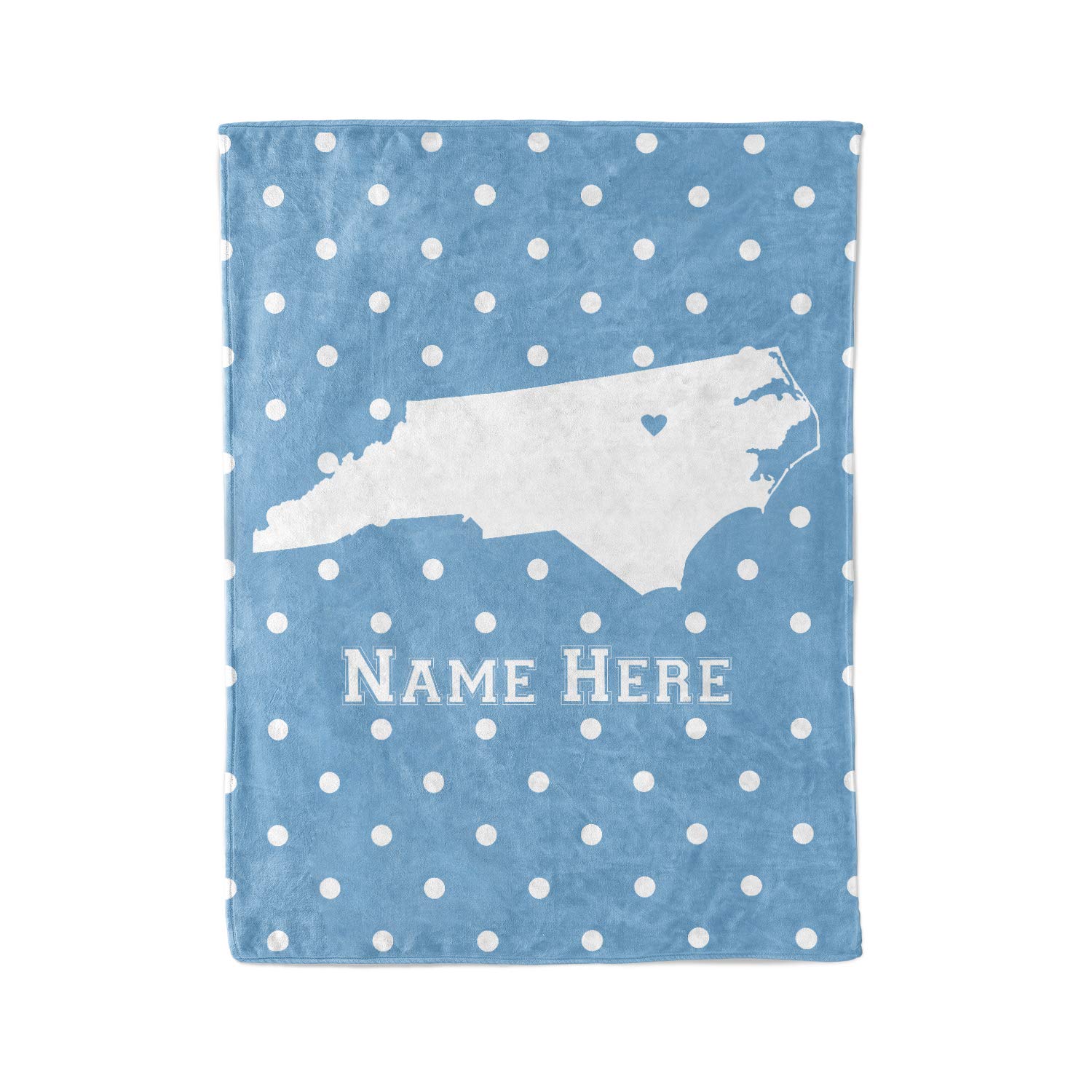 Personalized North Carolina Fleece Throw Blanket - Custom Chapel Hill Edition with Family Name - Cozy Gift for Home, Dorm & Travel