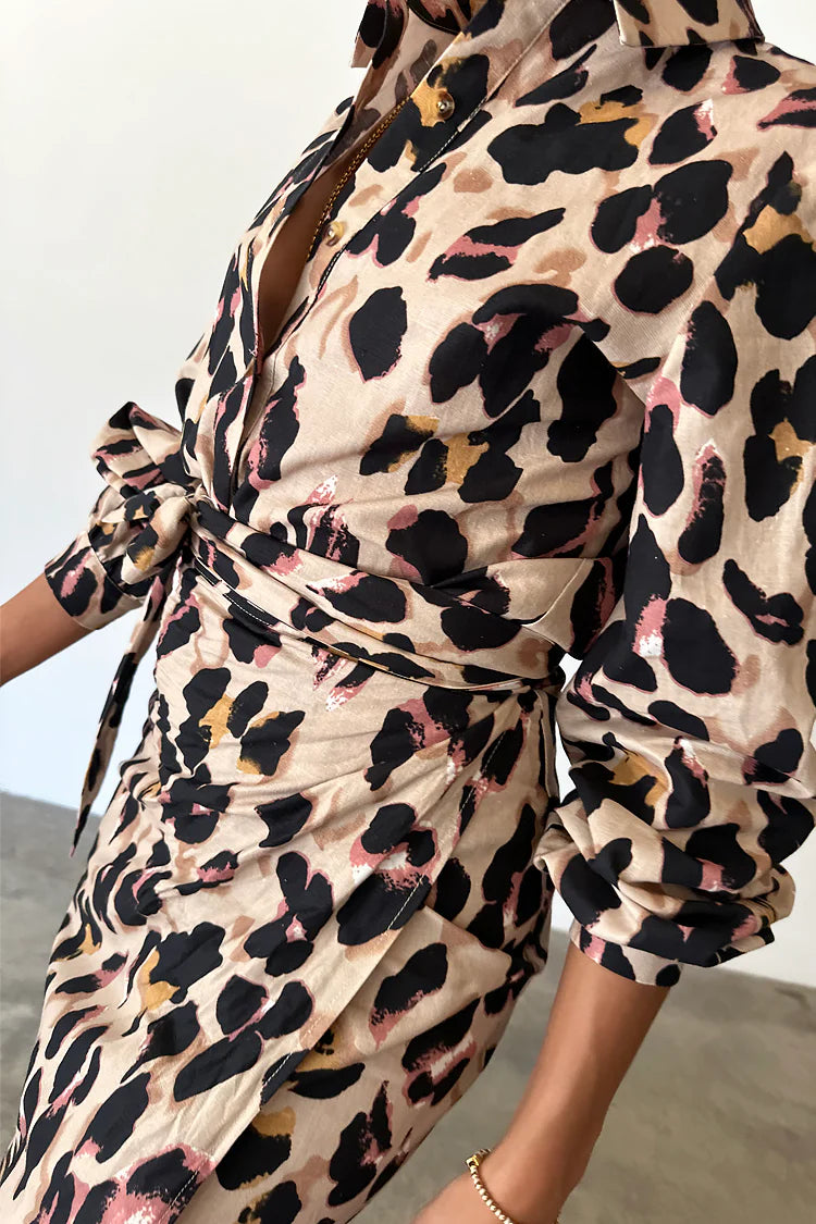 Jaspre Wrap Skirt - Leopard Print Women's Fashion Skirt | Perfect for Casual Outings, Beach Vacations & Boho Style