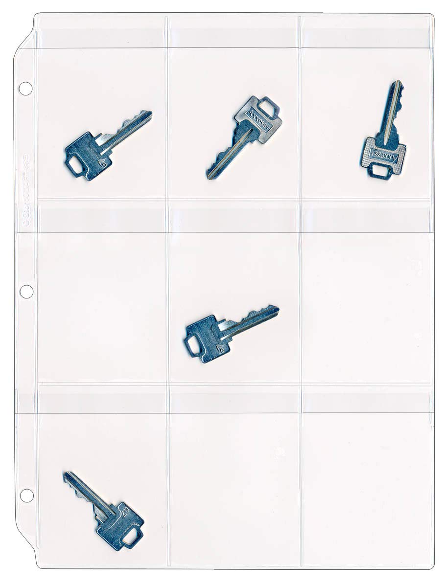 StoreSMART 200-Pack Clear Vinyl Key Holder Binder Pages - Top Load with Flaps for Organizing Keys, Cards & Small Items - Perfect for Home, Office, School & Business Use