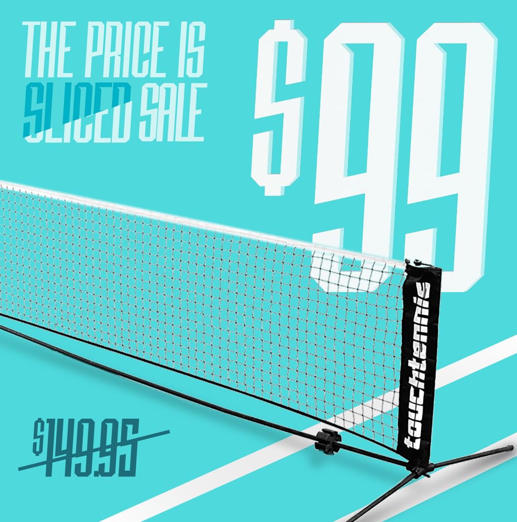 Portable 20ft (6m) Tennis Net for Driveway & Backyard - Perfect for Touch Tennis, Practice & Outdoor Games | Durable & Easy Setup for Home, Park & Court Use
