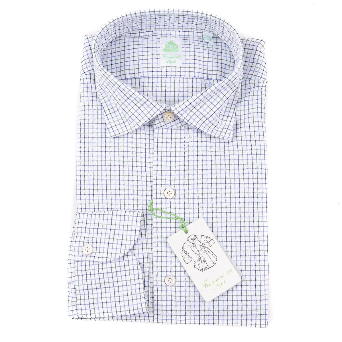Finamore Slim Fit Cotton Dress Shirt for Men - Premium Business Casual Shirt for Office, Wedding & Formal Events