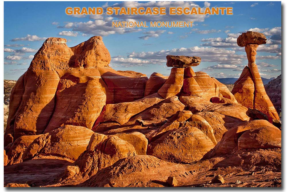 Grand Staircase Escalante National Monument Souvenir Fridge Magnet - 2.5