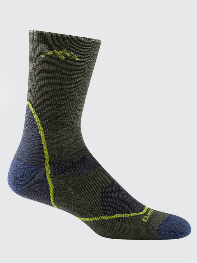 Darn Tough 1972 Light Hiker Micro Crew Lightweight Cushion Socks for Men - Hiking, Walking & Outdoor Adventures
