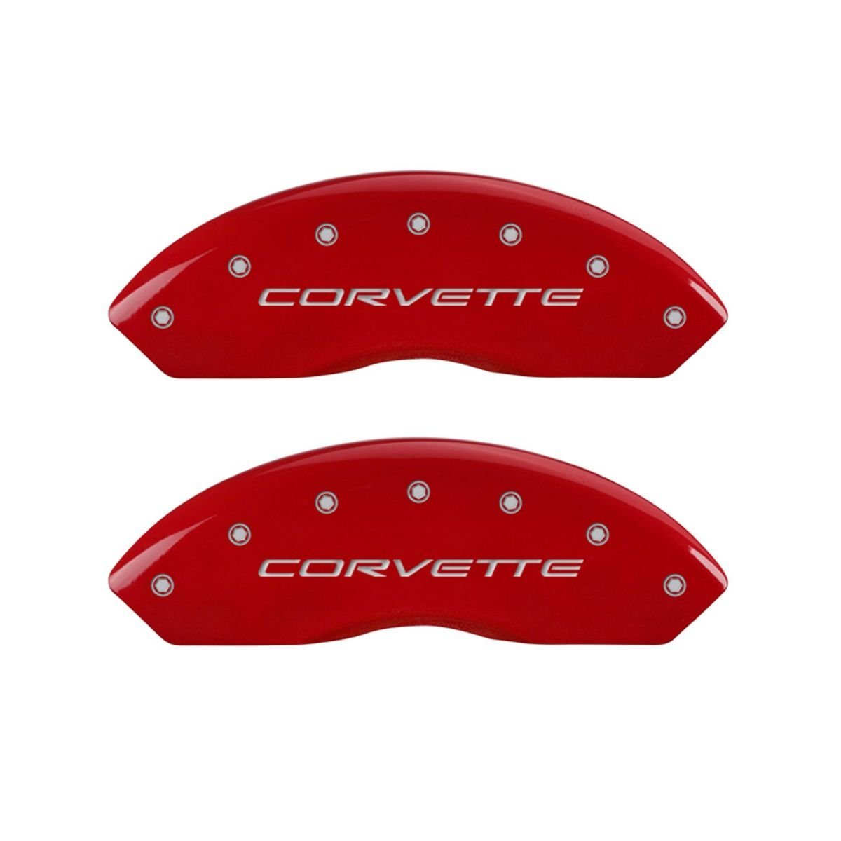 Red MGP Caliper Covers for C5 Corvette - Engraved Front & Rear Brake Caliper Covers Set of 4 (13007SCZ5RD) - Upgrade Your Car's Style & Performance for Racing or Show