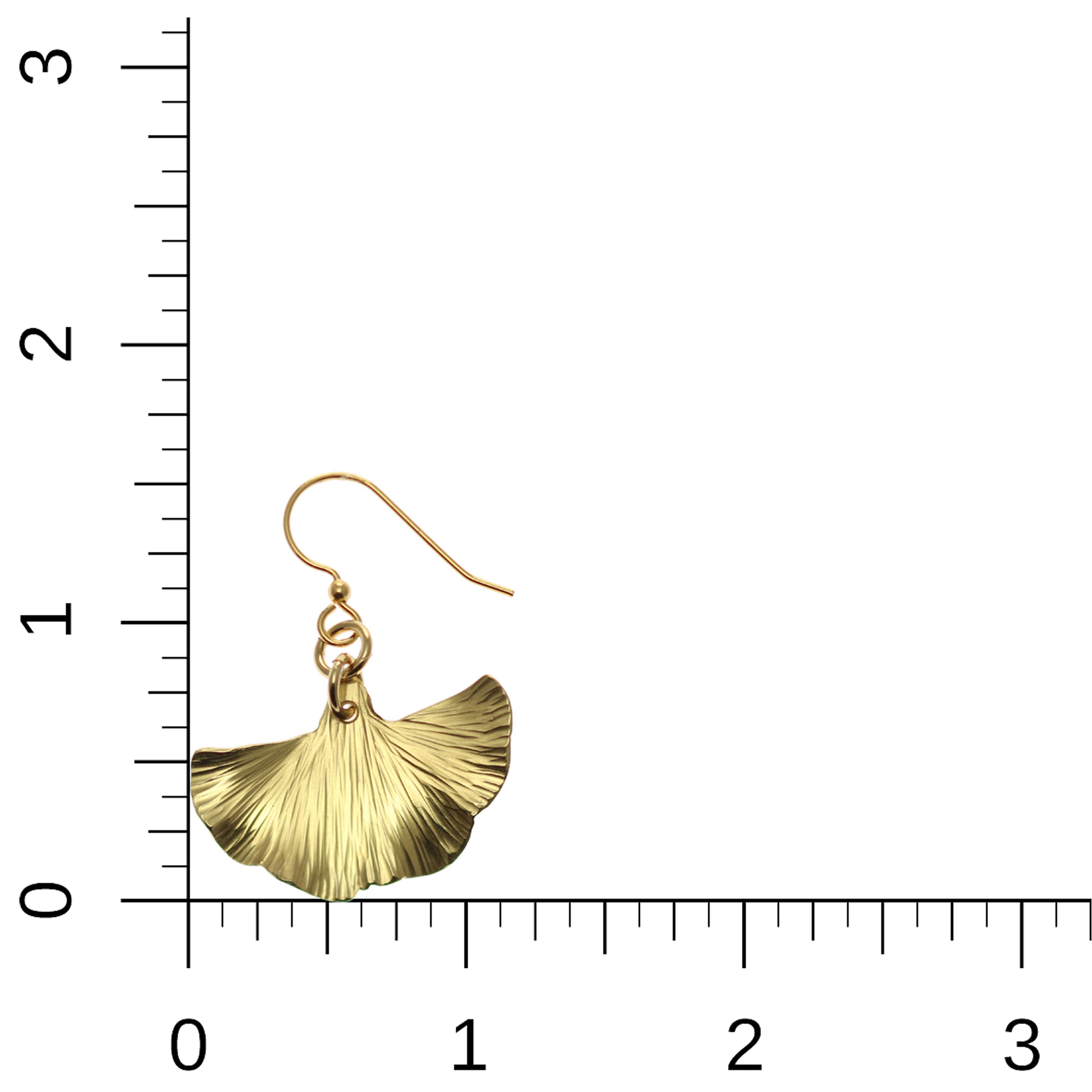 Elegant Small Nu Gold Brass Ginkgo Leaf Earrings for Women - Dainty Boho Nature-Inspired Jewelry - Perfect for Everyday Wear, Parties & Gifts