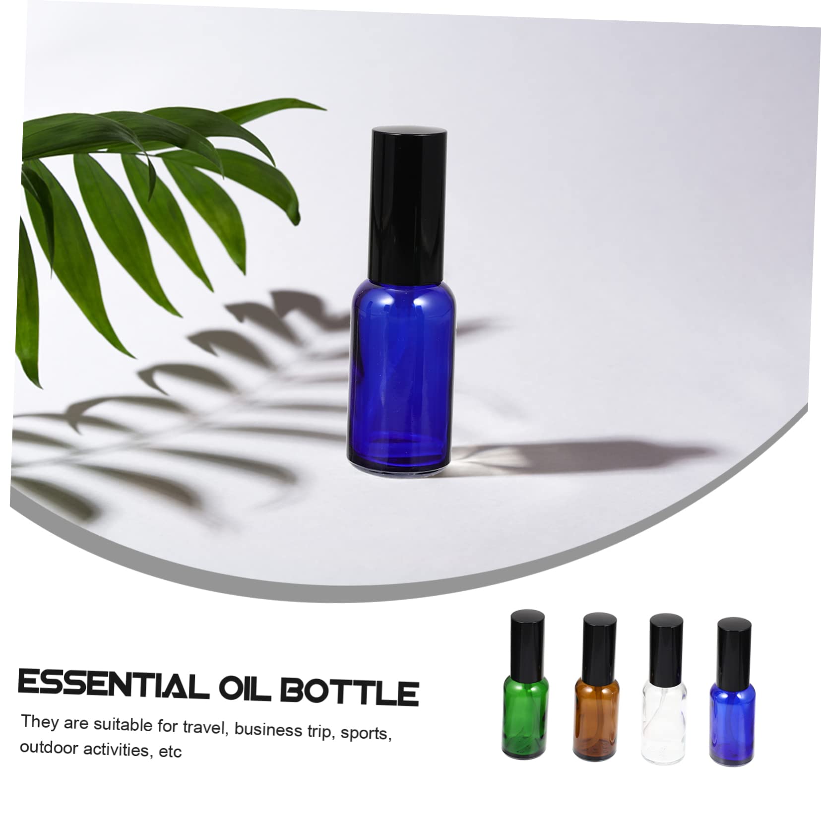 12 Pack Essential Oil Spray Bottles - Glass Travel Perfume Atomizer with Fine Mist for Aromatherapy, DIY Terrarium, Home & Beauty Use - Portable Refillable Sprayer for On-the-Go