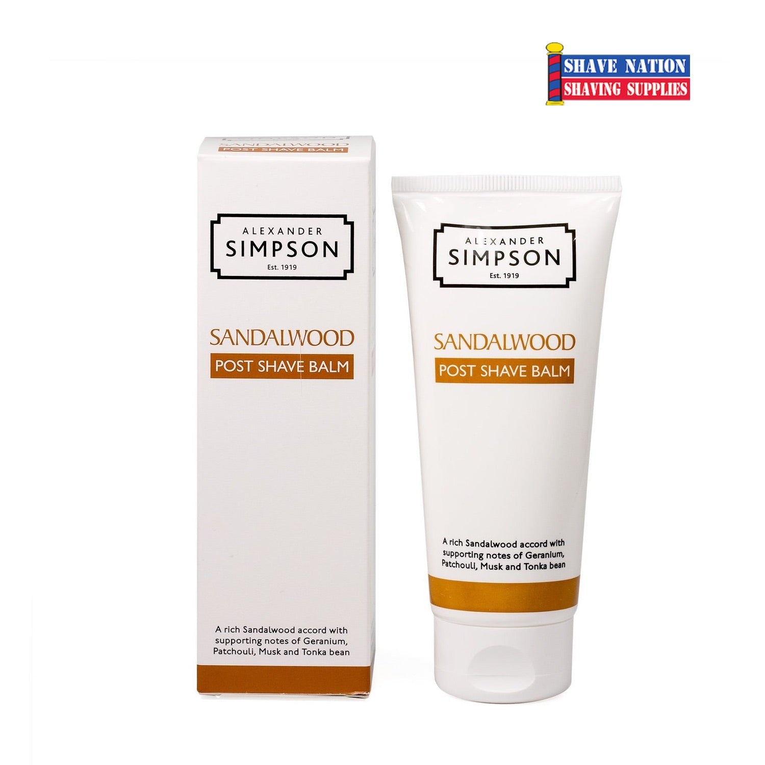 Alexander Simpsons Est. 1919 Post Shave Aftershave Balm for Men - Soothing & Hydrating Face Moisturizer with Aloe Vera - Perfect for Sensitive Skin After Shaving or Daily Skincare Routine