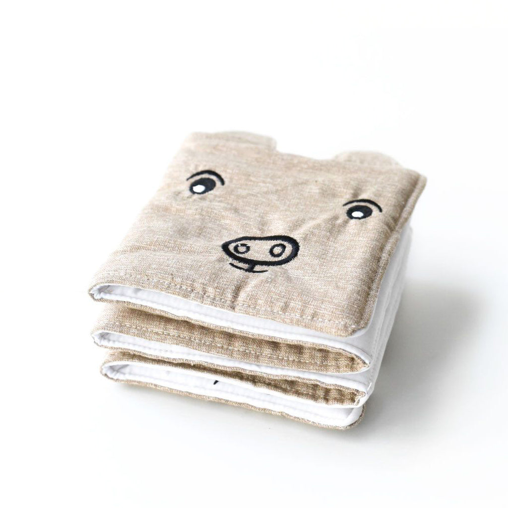 Wee Gallery Cloth Book - Friendly Faces in the Forest | Soft Baby Sensory Book for Early Learning & Playtime | Perfect for Tummy Time, Bedtime & Travel