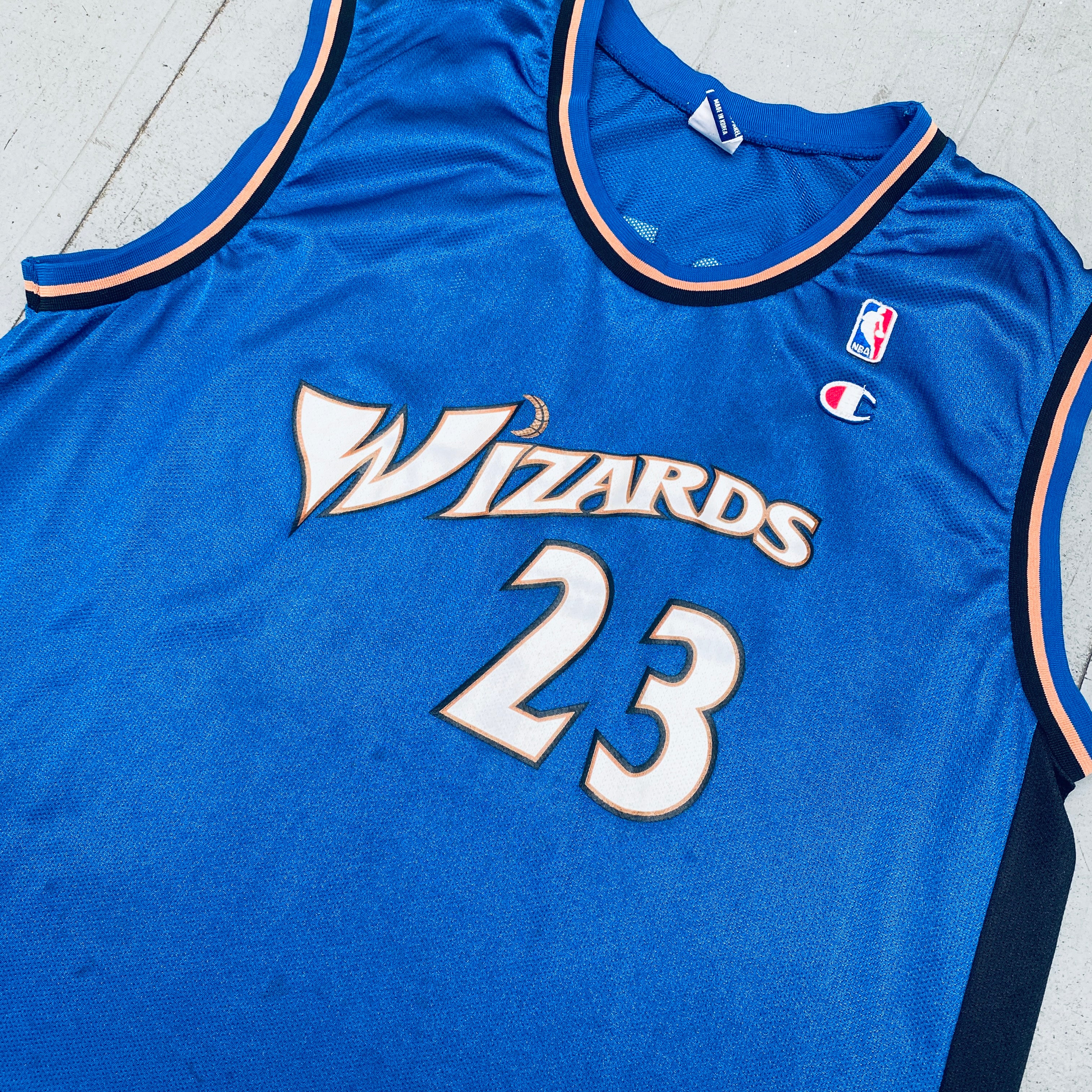 Authentic Michael Jordan 2001-02 Washington Wizards Blue Champion Jersey - Size Large - Perfect for NBA Fans, Collectors & Game Day Outfits