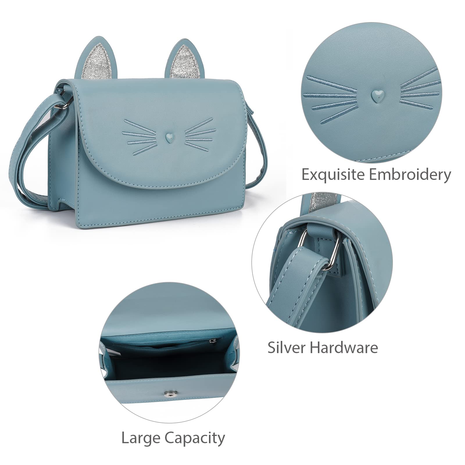 Cute Cat Crossbody Purse for Teen Girls - Perfect Gift for Kids & School