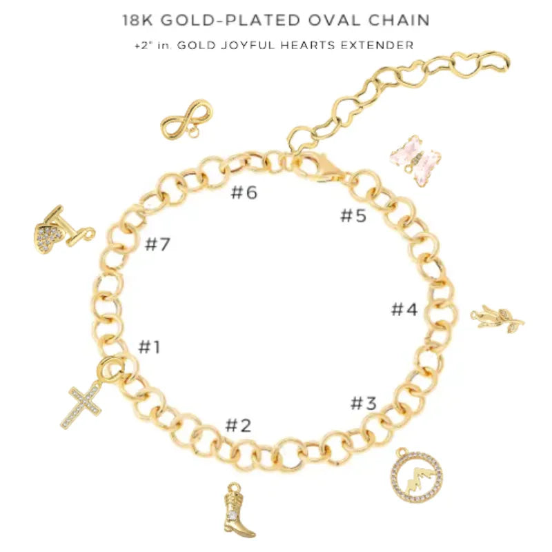 Charm Bracelet with Assorted Charms - Elegant Adjustable Jewelry for Women | Perfect Gift for Birthday, Anniversary & Special Occasions