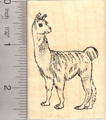 Custom Llama Rubber Stamp for DIY Crafts, Scrapbooking & Card Making - Handmade Stamps for Personalized Gifts & Creative Projects