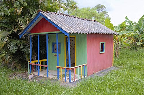 20x30 Inch Vintage Wooden House Laminated Poster - Bright Colors & Vivid Imagery - Fits Standard Frames - Perfect for Home Decor, Living Room, Bedroom & Office Wall Art