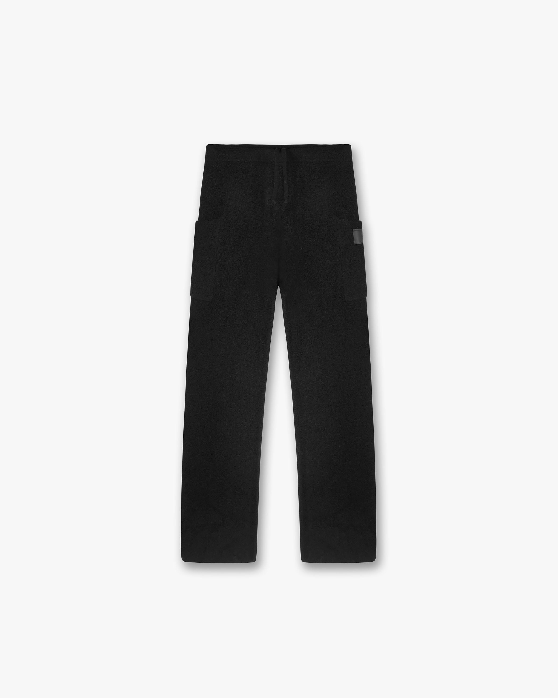 Stylish Knit Pants for Women - Jet Black Comfort Stretch Lounge & Work Pants - Perfect for Yoga, Office & Casual Wear