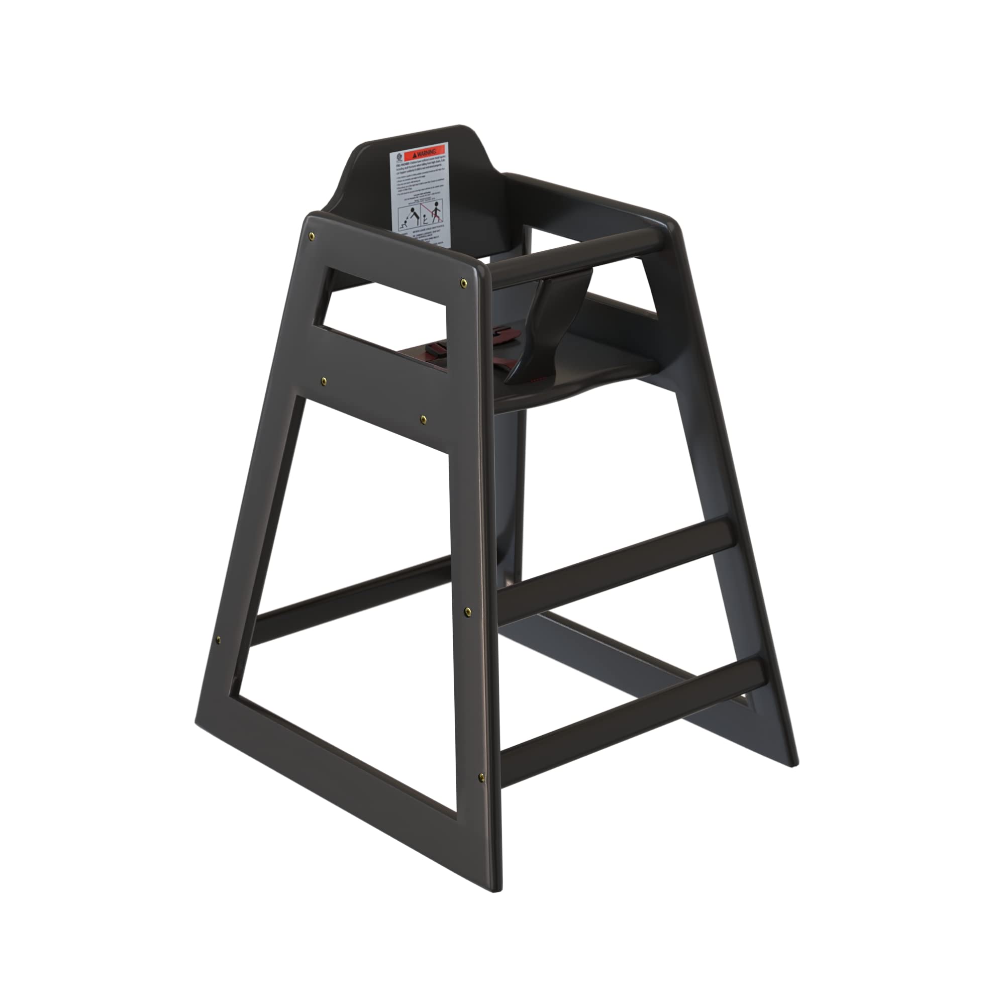**Black Wooden High Chair for Babies & Toddlers - Portable Travel & Restaurant Wood Highchair with Safety Straps - Foldable Booster Seat for Girls & Boys - Easy Assembly - Perfect for Home, Dining & Travel**
