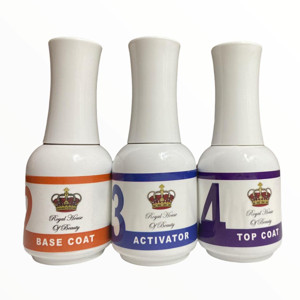 Dip Powder Liquid Trio Kit - Base Coat, Activator & Shiny Top Coat for Dip Powder Nails | No UV Lamp Needed | Perfect for DIY Manicures at Home & Salon Nail Art