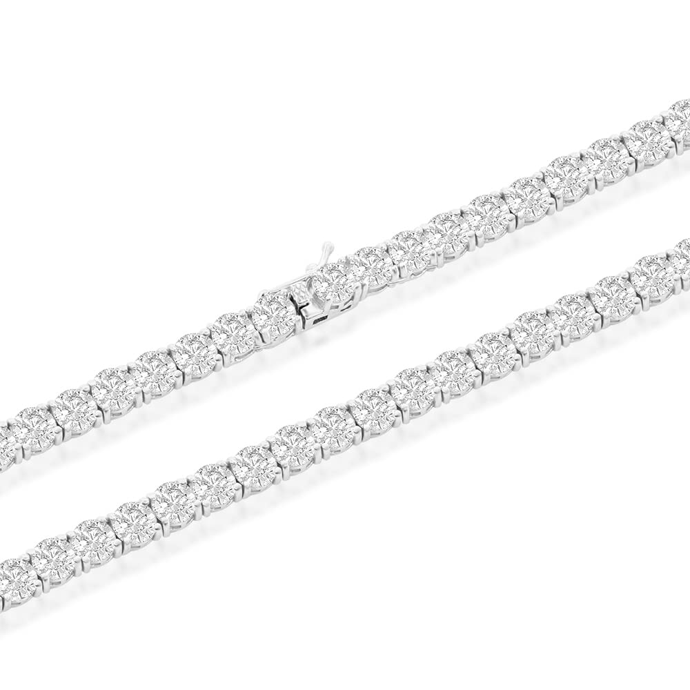 Elegant Sterling Silver Necklaces for Women | Diamond-Cut Cubic Zirconia Pendant Necklace | Hypoallergenic Rhodium Plated Chain | Perfect for Parties, Weddings & Christmas Gifts