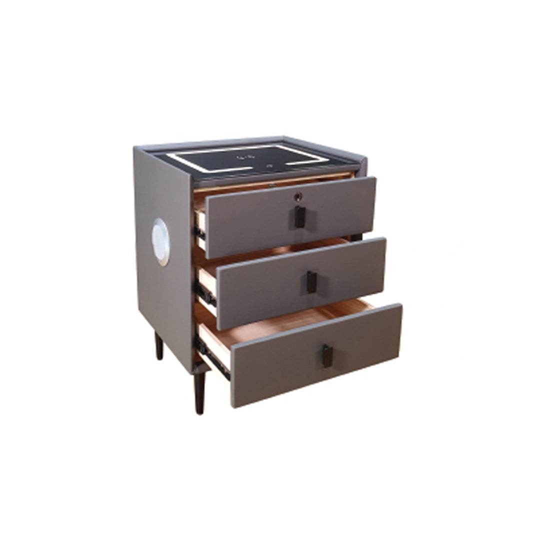 Jennison Modern Bedside Table with USB Charging Port, LED Light & Bluetooth Speaker - Perfect for Bedroom, Living Room, and Small Spaces