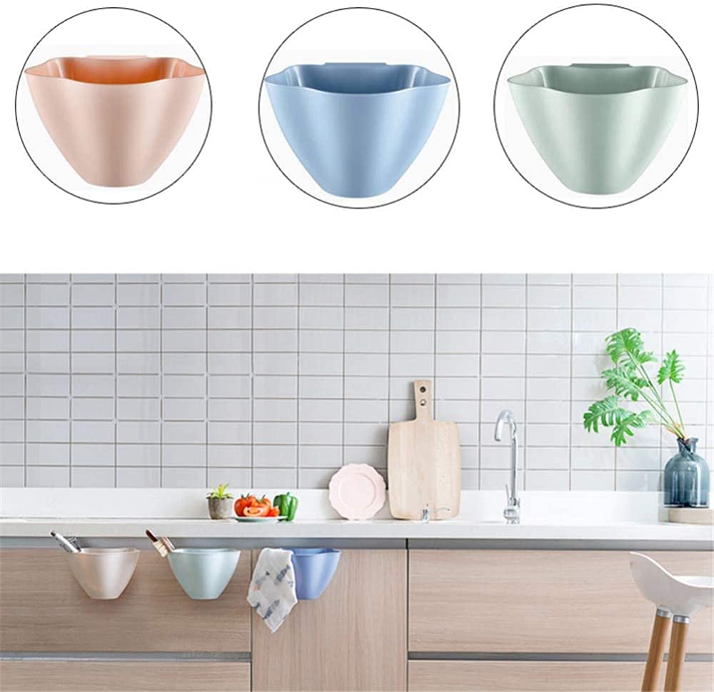 Mini Plastic Trash Bin - Hanging Kitchen Garbage Can for Cabinet Door, Desk & Small Space Storage | Eco-Friendly Green Waste Container | Perfect for Office, Bathroom & Under Sink Organization