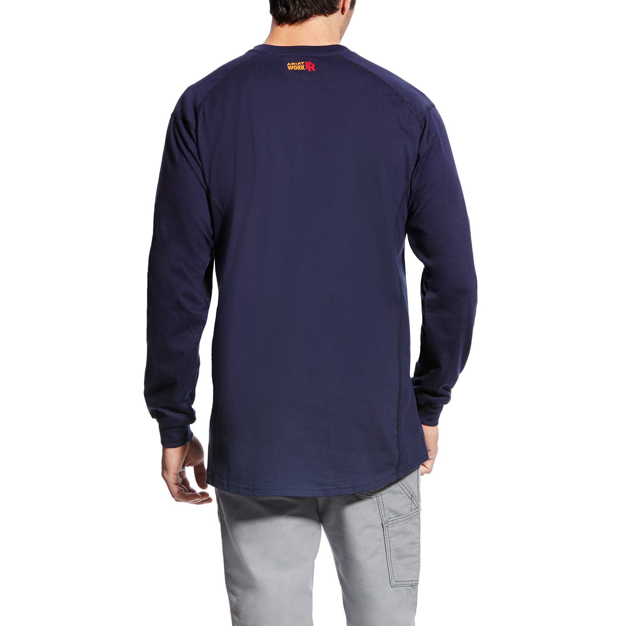 Ariat Men's FR Air Crew T-Shirt - Flame Resistant Work Shirt for Construction, Oilfield & Outdoor Jobs - Comfortable Cotton Blend Tee for Hot Weather Workwear