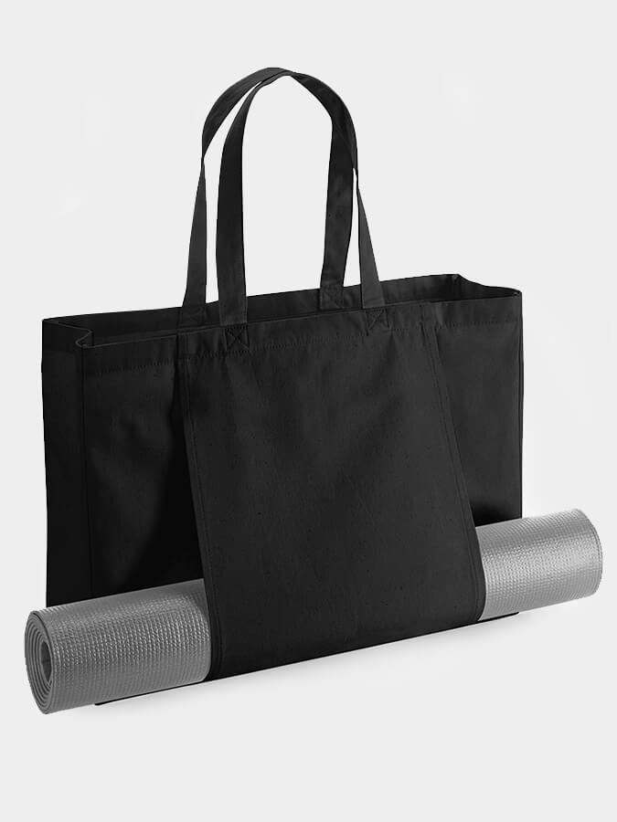 Westford Mill EarthAware Organic Cotton Yoga Tote Bag - Eco-Friendly Reusable Shopping & Gym Bag for Yoga, Beach & Travel | Sustainable & Stylish Carryall