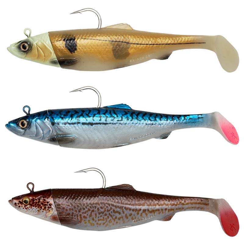 Savage 4D Herring Big Shad Fishing Lure - Topwater Bass & Saltwater Game Fish Bait for Freshwater & Ocean Fishing
