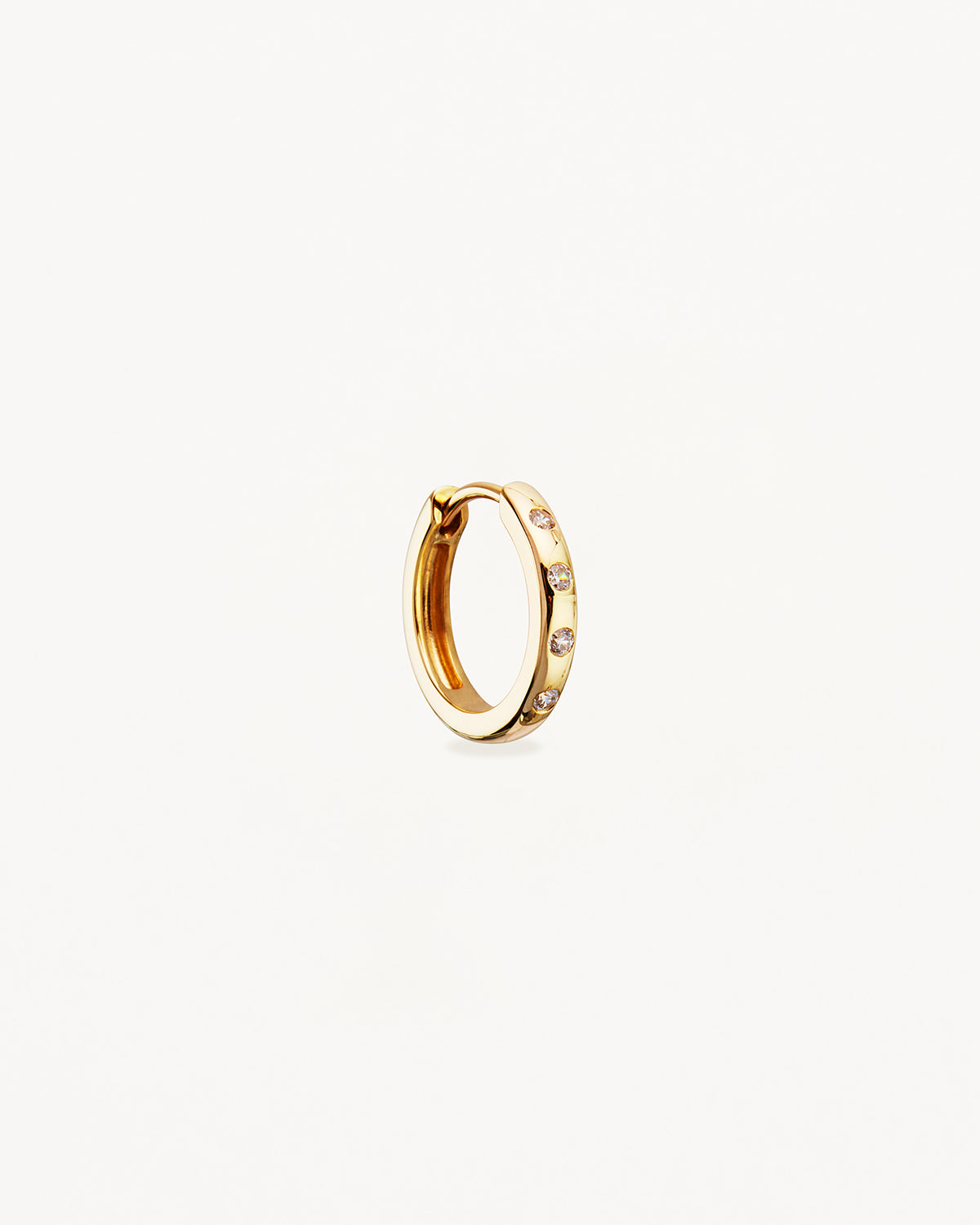 14K Solid Gold Cosmic Lab-Grown Diamond Hoop Earrings for Women - Sparkling Everyday Luxury Jewelry for Gifts & Special Occasions