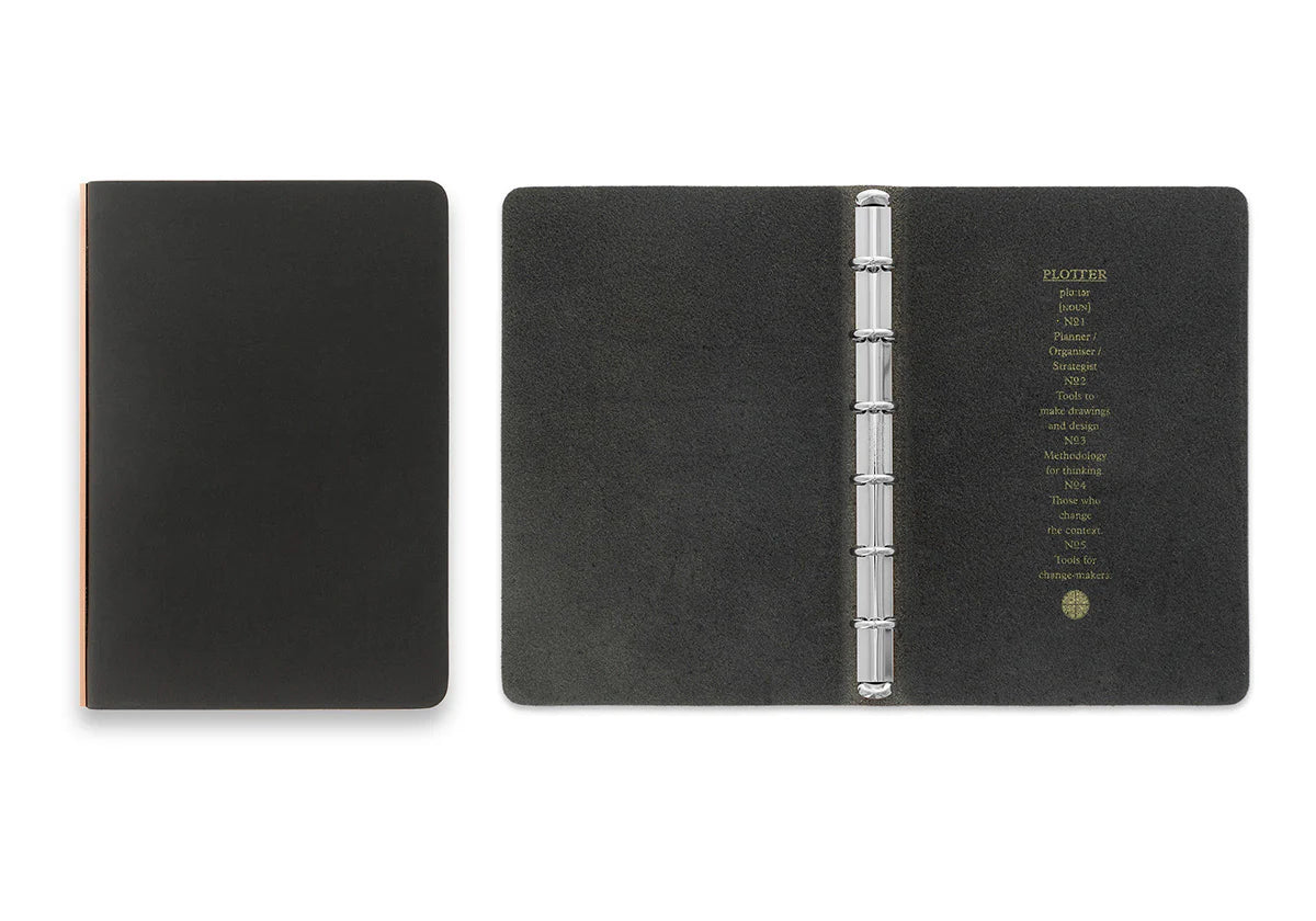 Premium PLOTTER Liscio 6-Ring Leather Binder PLT5012 (Mini Size) - Elegant Organizer for Business, School & Travel | A5 Refillable Notebook Cover for Professionals & Students
