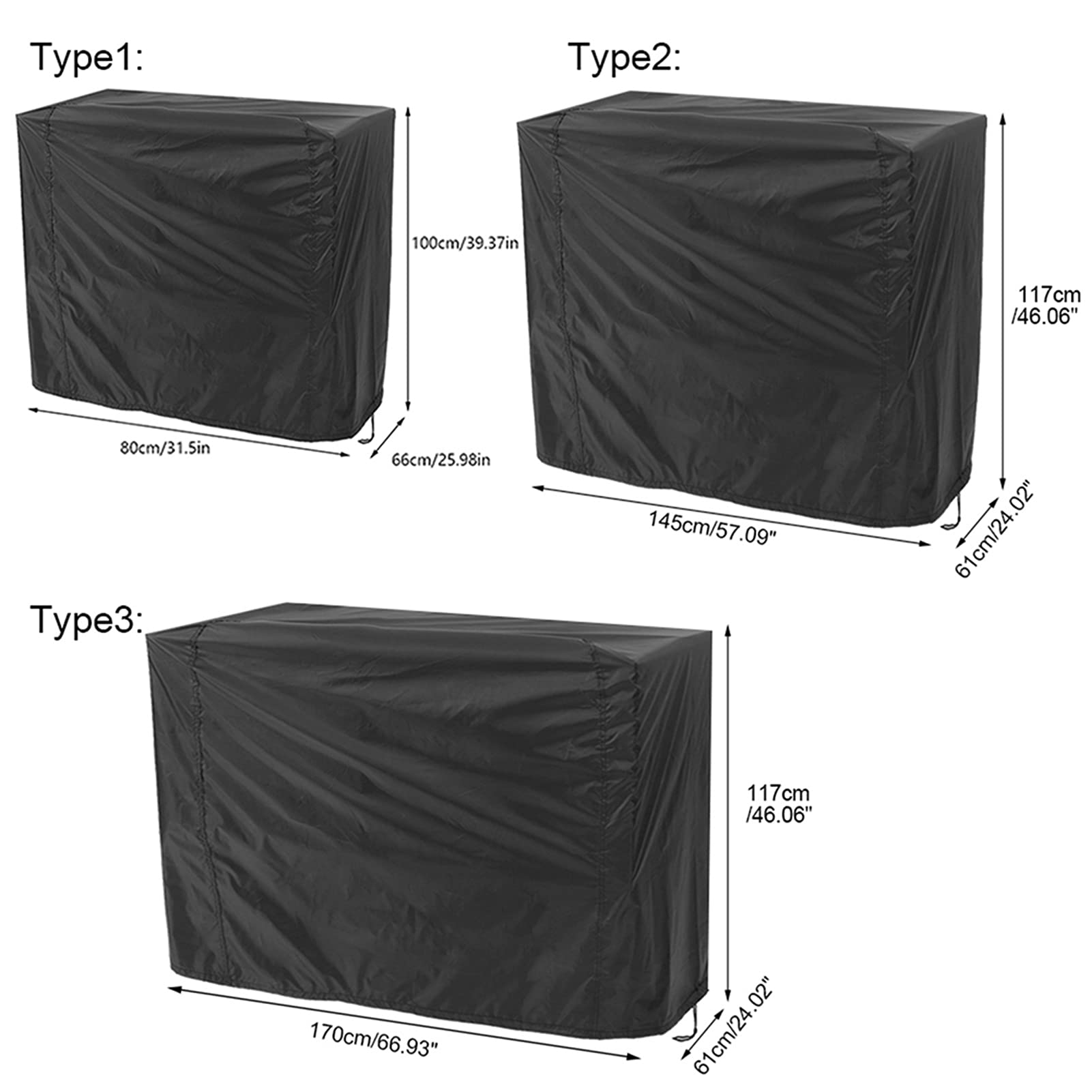 Haofy Windproof BBQ Grill Cover - Heavy Duty Polyester Outdoor Gas Grill Cover for Rectangular Open Grills - Waterproof & UV Resistant Patio Furniture Protector - Perfect for Backyard, Garden & Camping Use