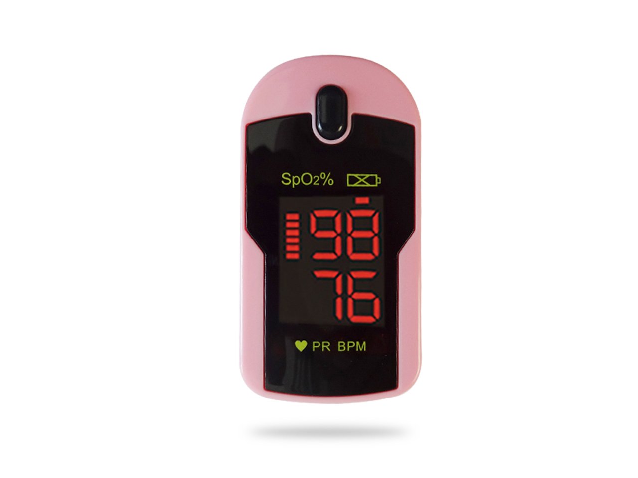 Concord Fingertip Pulse Oximeter - Accurate SpO2 & Heart Rate Monitor with Reversible Display - Includes Carrying Case, Batteries & Lanyard - Perfect for Home Use, Travel, and Fitness Tracking (Pink)
