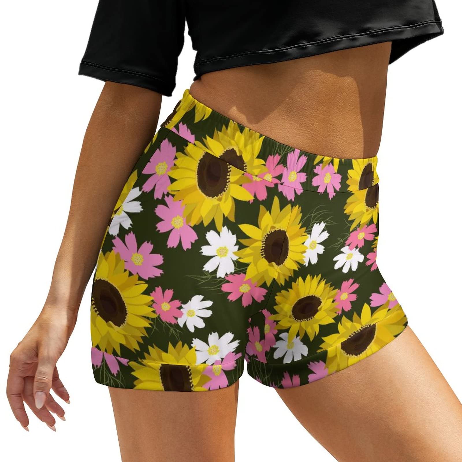 Cubirmin Women's High Waist Sweat Shorts - Summer Casual Lounge Shorts with Pockets for Yoga, Running & Home Comfort