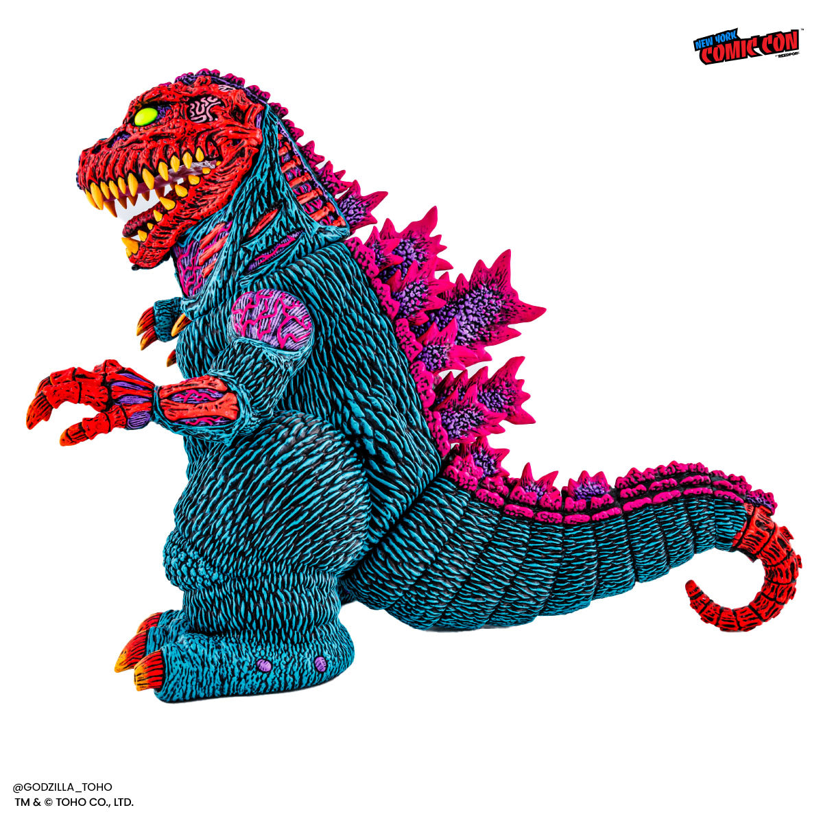 Godzilla Designer Vinyl Figure by James Groman - Psychedelic Variant Collectible Toy | Perfect for Anime Fans, Pop Culture Collectors & Home Office Decor