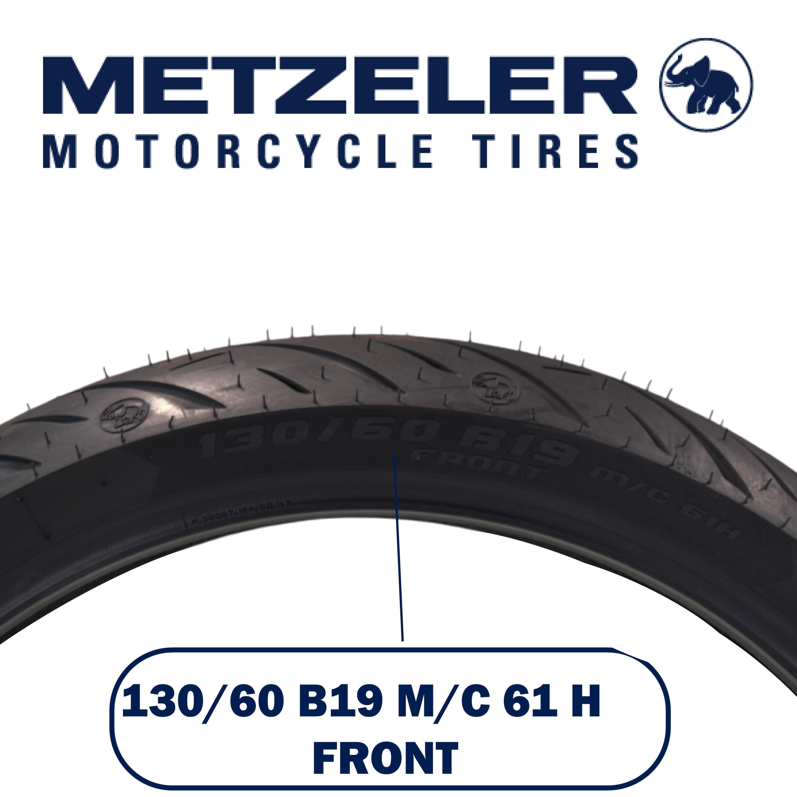Metzeler Cruisetec 130/60B19 61H TL V-Twin Motorcycle Front Tire - High Performance Cruiser & Touring Tire for Enhanced Handling & Comfort - Perfect for Harley-Davidson, Indian & Custom Bikes - Includes Free Keychain - Ideal for Long Distance Rides & Highway Cruising