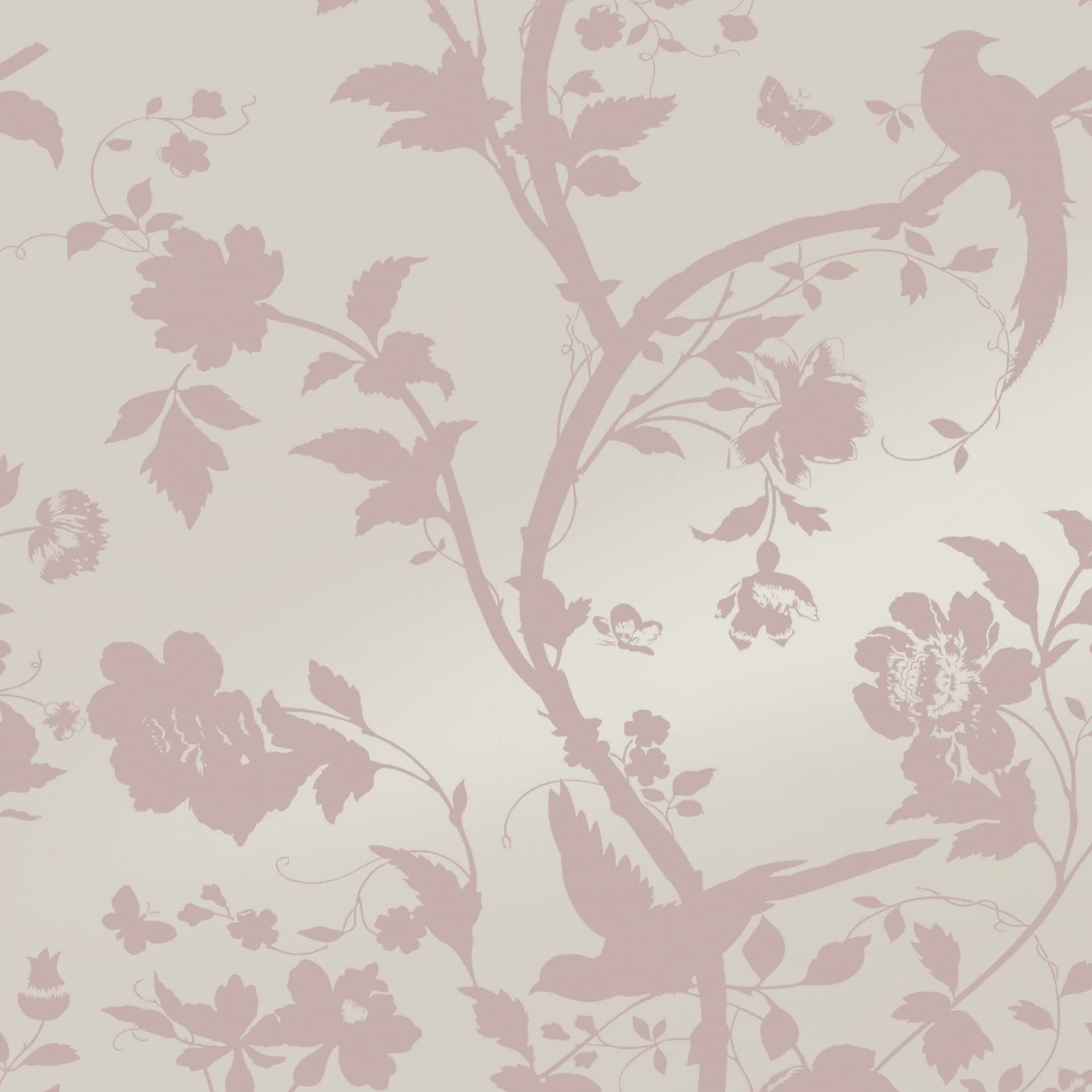 Laura Ashley Oriental Garden Pearlescent Chalk Pink Wallpaper - Peel and Stick Removable Wallpaper for Bedroom, Living Room, Nursery Decor