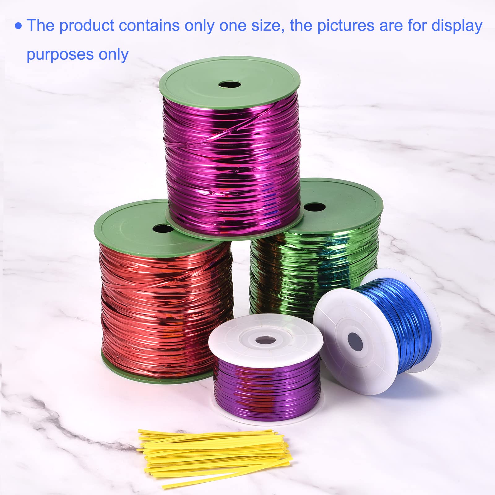 MECCANIXITY Foil Twist Ties - 350 Yards Plastic Closure Ties for Bread Bags, Candy Wrapping, Cookie Packaging, Gift Bags & Arts Crafts (Blue) - Perfect for Baking, Party Favors & DIY Projects