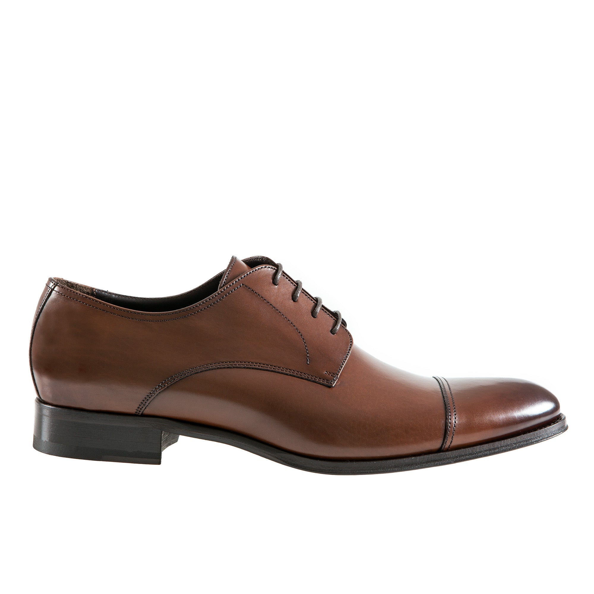 HENRY SARTORIAL Classic Brown Derby Shoes for Men - Premium Leather Dress Shoes for Business, Wedding & Formal Occasions