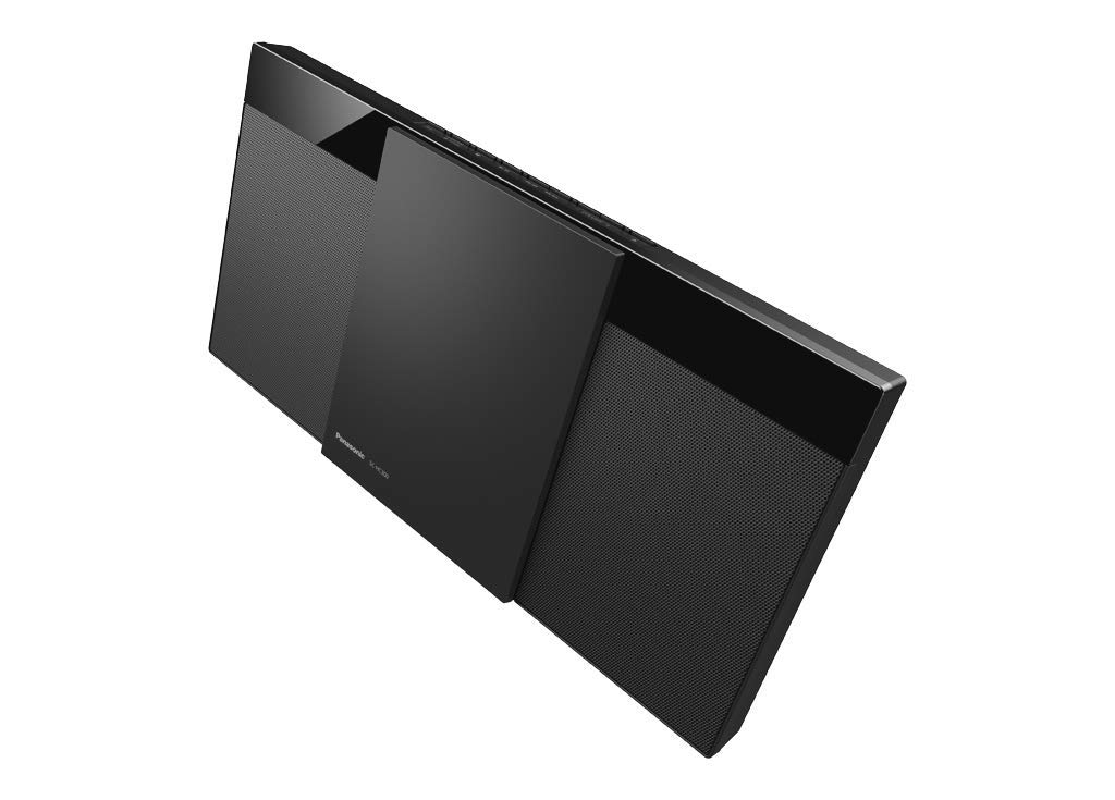 Panasonic SCHC300K Wall-Mountable Compact Stereo System with AUX-in Auto Play, Bluetooth & USB - Perfect for Bedroom, Office or Small Spaces - Black